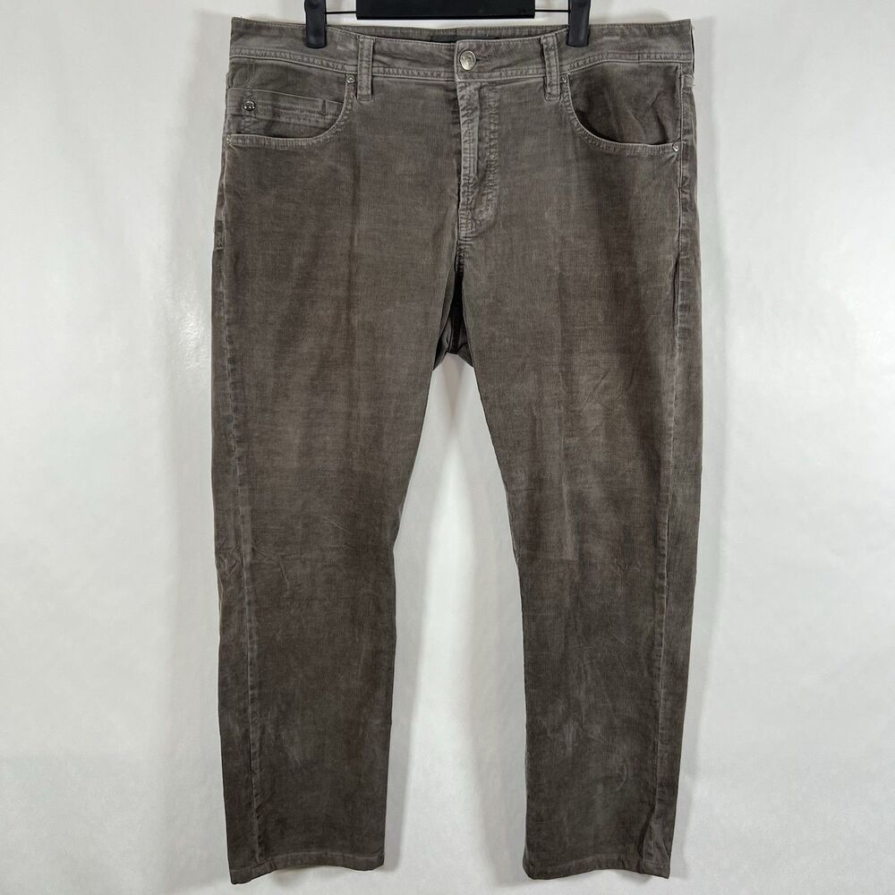 Liverpool Kingston Modern Straight Corduroy Pants Mens 38x32 (38x29 Actual) Gray